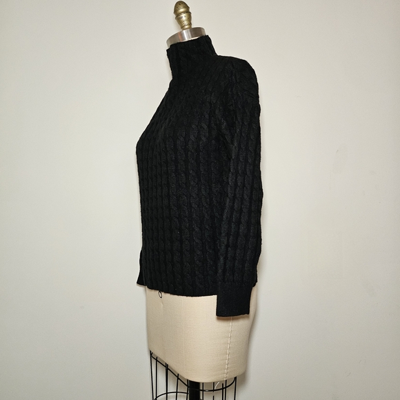 Philosophy Textured Black Turtleneck Sweater - Picture 2 of 4